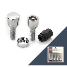 

Болт секретный M12x1,25, 54/28, конус, хром, 4 шт +2 ключа