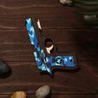 Сувенир деревянный «Резинкострел, синий камуфляж» + 4 резинки - Фото 3