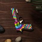 Сувенир деревянный «Резинкострел, радужные линии» + 4 резинки - фото 7760261