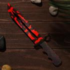 Сувенирное оружие из дерева «Штык нож», красные узоры - фото 19617086