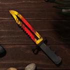 Сувенирное оружие из дерева «Штык нож», сиренево- жёлтое лезвие - фото 3706911