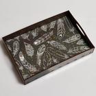 Поднос с ручками Дарим Красиво «Пёрышки», 30×20×4.5 см, дерево - Фото 2