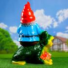 Садовая фигура "Гном на жабе"  46х34х70см - Фото 3