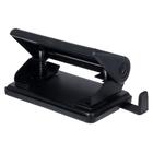 Дырокол на 10 листов, пластиковый, Attomex с линейкой, чёрный - Фото 2