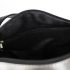 Сумка женская, отдел на молнии, регулируемый ремень, цвет серебро/чёрный - Фото 3