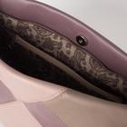 Сумка женская, отдел на молнии, наружный карман, регулируемый ремень, цвет сиреневый/серый - Фото 4