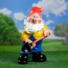 Садовая фигура из гипса «Гном с лопатой», 40×24×16 см - Фото 1
