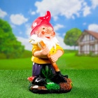 Садовая фигура из гипса «Гном с лопатой на подставке», 42×24×26 см 628332 - фото 319836480