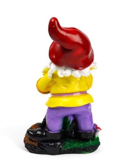 Садовая фигура из гипса «Гном с лопатой на подставке», 42×24×26 см