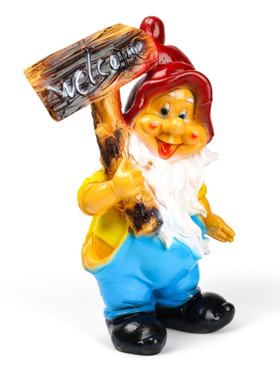 Садовая фигура из гипса «Гном с табличкой», 51×18×32 см