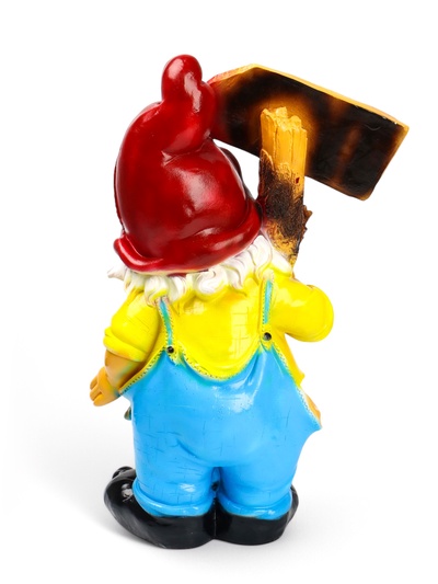 Садовая фигура из гипса «Гном с табличкой», 51×18×32 см