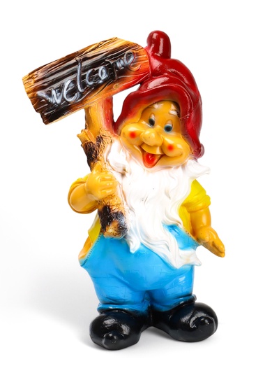 Садовая фигура из гипса «Гном с табличкой», 51×18×32 см