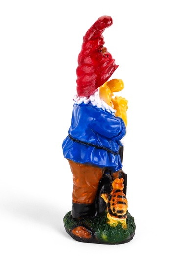 Садовая фигура из гипса «Гном с черепахой», 30×31×72 см