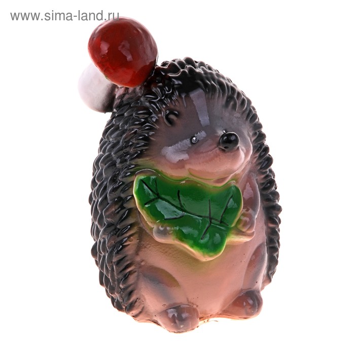 Садовая фигура "Ёж с грибом" 18*17*26 см - Фото 1