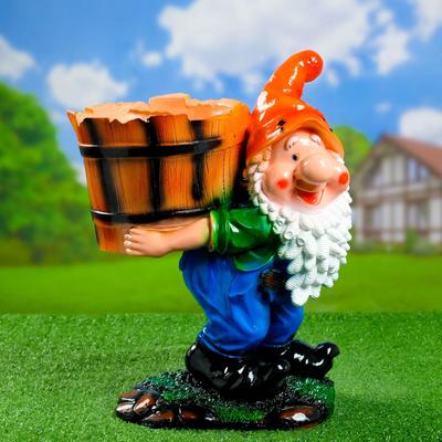 Декоративное кашпо «Гном», 5 л, 20×30×40 см, гипс