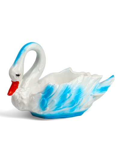 Декоративное кашпо для цветов «Лебедь», 750 мл, 32×16×23 см, гипс