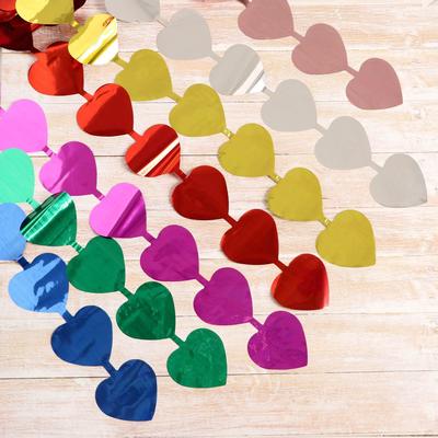 Дождик "Праздник" сердечки, 100х200 см, микс