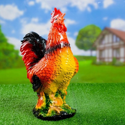 Садовая фигура из гипса «Петух», 28×40×15 см