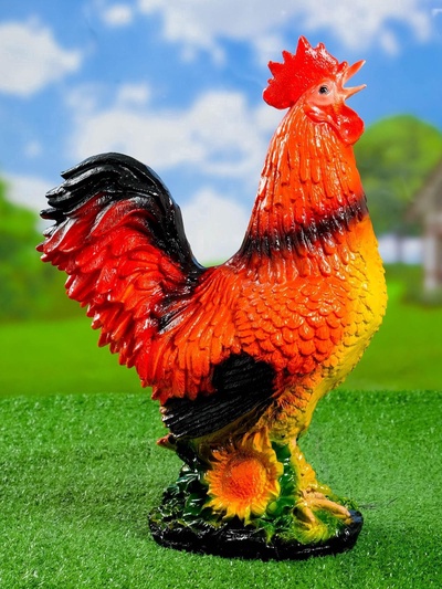 Садовая фигура из гипса «Петух», 28×40×15 см