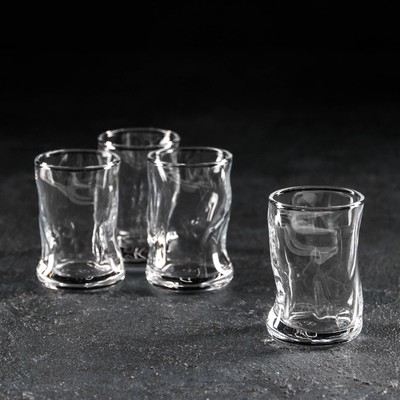 Набор стеклянных стопок Аmorf, 50 мл, 4 шт