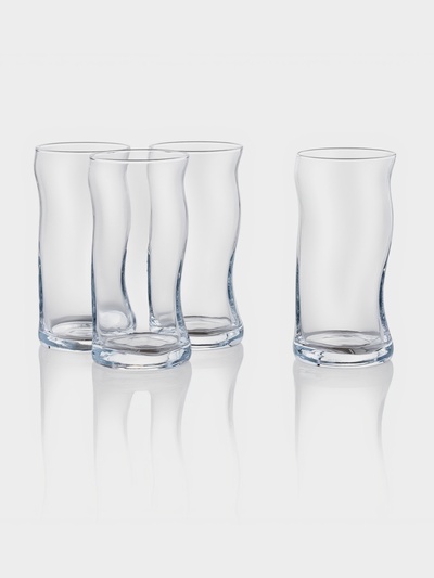 Стаканы Amorf, 400 мл, 4 шт., стекло, прозрачные