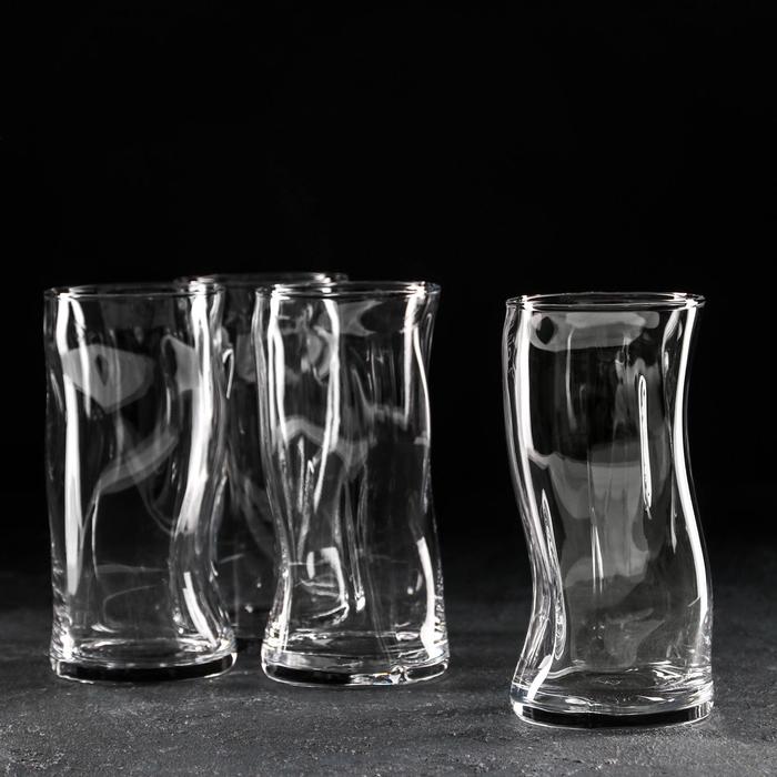 Набор стеклянных стаканов Amorf, 400 мл, 4 шт - Фото 1