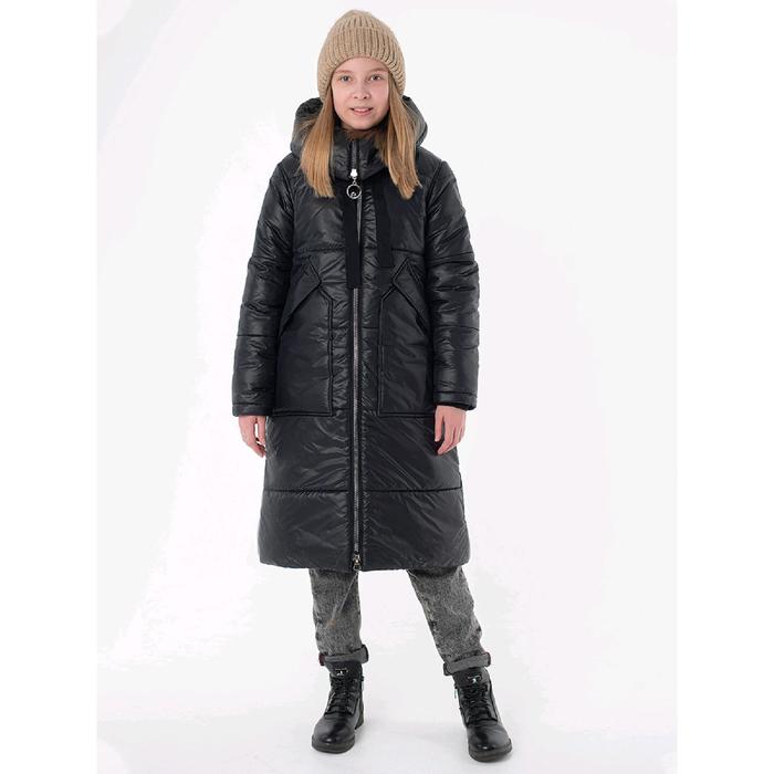Пальто для девочек «Сандра», рост 134 см, цвет черный
