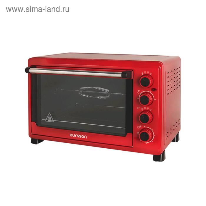 Мини-печь Oursson OV4225/RD, 2000 Вт, 42 л, 12 режима, 100-230°С, конвекция, красная - Фото 1