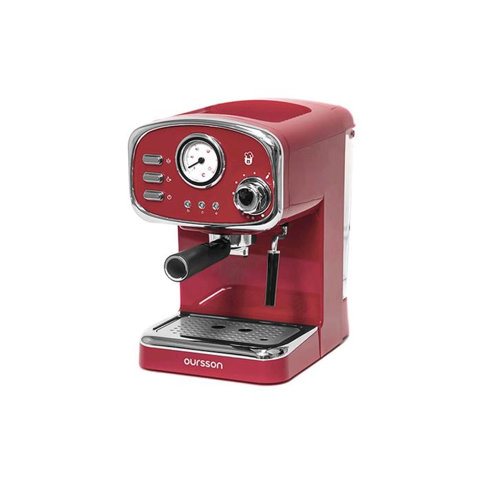 Кофеварка Oursson EM1505/DC, рожковая, 1100 Вт, автоматическое отключение, бордовая