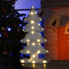 Светодиодная фигура «Ёлочка» 27×52×11 см, флок, батарейки ААх2 (не в комплекте), свечение тёплое белое - Фото 1