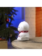 Фигура световая "Медведь в бабочке", 13 LED, 12х9х8 см, фиксинг, от батар., Т/БЕЛЫЙ - фото 809271611