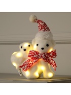 Светодиодная фигура «Медведица с медвежонком» 20×17×9 см, флок, батарейки CR2032×2 (не в комплекте), свечение тёплое белое - Фото 5