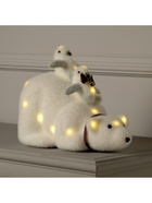 Фигура световая "Медведь с пингвинами", 19 LED, 21х28х15 см, фиксинг, от батареек, Т/БЕЛЫЙ - фото 809271631