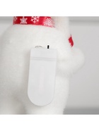 Фигура световая "Медведь с посохом в шарфе", 15х9х6 см, фиксинг, от батареек, Т/БЕЛЫЙ - фото 809271636