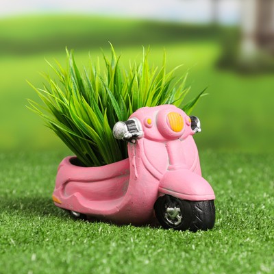 Горшок "Мотоцикл" розовый, 17х8,5х9см