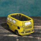 Горшок "Автобус" жёлтый, 13х7,5х6,4см - фото 6325104