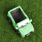 Горшок "Машинка" зеленый, 14х6,5х7см - фото 7760278