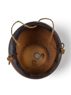 Горшок для цветов «Кокон» керамический, 400 мл, 9×8.5×10.5 см, бежевый, на чёрной металлической подставке - фото 33955924