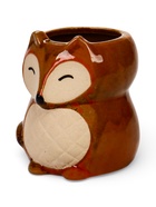 Декоративный горшок для цветов «Лисичка рыжая», керамический, 300 мл, 8×7.5×9.5 см, оранжевый - фото 67924501