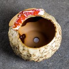 Горшок для цветов «Совёнок», 550 мл, 11×11.5×10 см, керамика, бежевый - фото 24585668