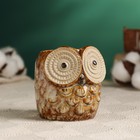 Декоративный горшок для цветов «Совенок», керамический, 200 мл, 8×7×8 см, бежевый - Фото 2