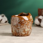 Декоративный горшок для цветов «Совенок», керамический, 200 мл, 8×7×8 см, бежевый - Фото 3