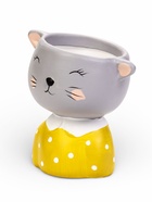 Декоративный горшок для цветов «Милый котёнок», 300 мл, 11×6 см, керамика - Фото 6