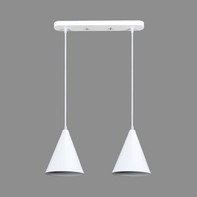Светильник подвесной BayerLux, 2хЕ14 40 Вт, белый, d=16, h=20+60 см