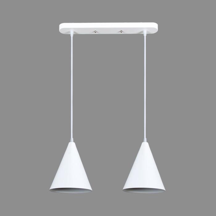 Светильник подвесной BayerLux, 2хЕ14 40 Вт, белый, d=16, h=20+60 см - Фото 1