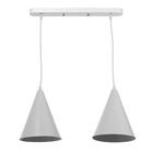 Светильник подвесной BayerLux, 2хЕ14 40 Вт, белый, d=16, h=20+60 см - Фото 2