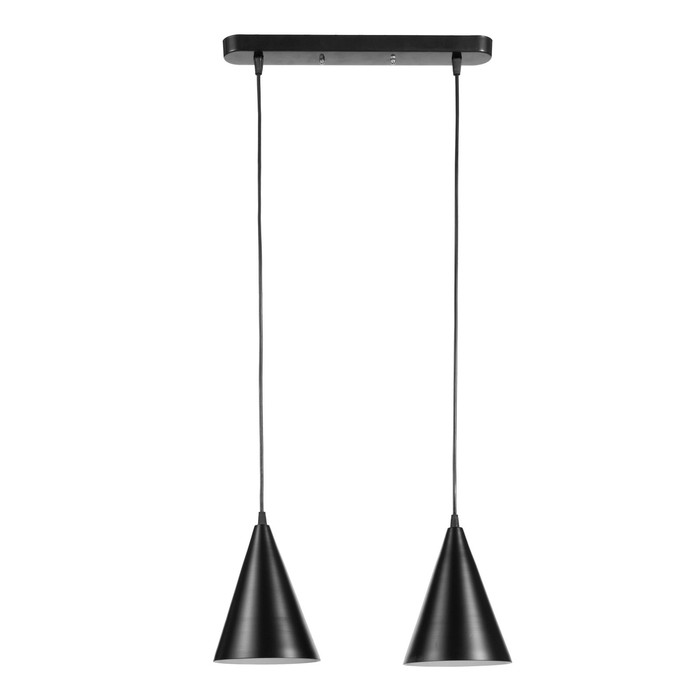 Светильник подвесной BayerLux, 2хЕ14 40 Вт, черный, d=16, h=20+60 см - Фото 1