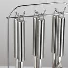 УЦЕНКА Набор кухонных принадлежностей «Металлик», 6 предметов, на подставке - Фото 3