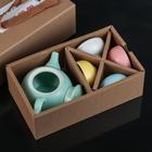 УЦЕНКА Набор для чайной церемонии керамический «Утро», 5 предметов: чайник 200 мл, 4 чашки 50 мл - Фото 4