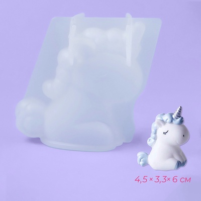 Молд для заливки «Пони», силикон, 4.5×3.3×6 см, прозрачный